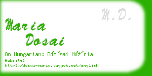 maria dosai business card